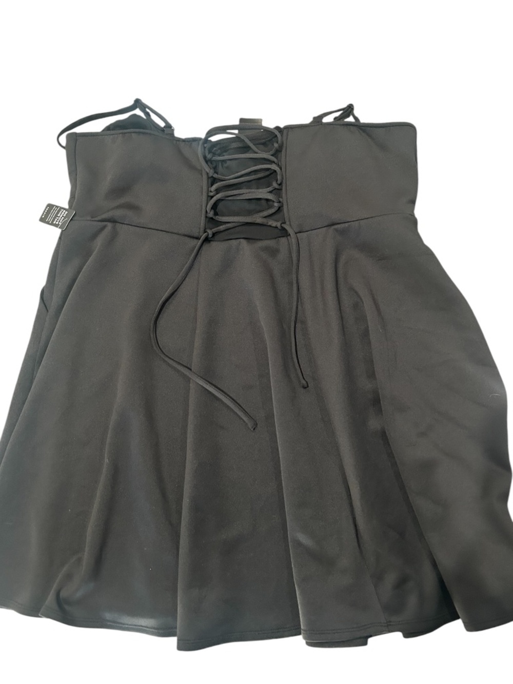 Torrid Mini Scuba Lace Up Fit-And-Flare Black Mini Dress Corset NWT 3X (22-24) - Picture 5 of 13